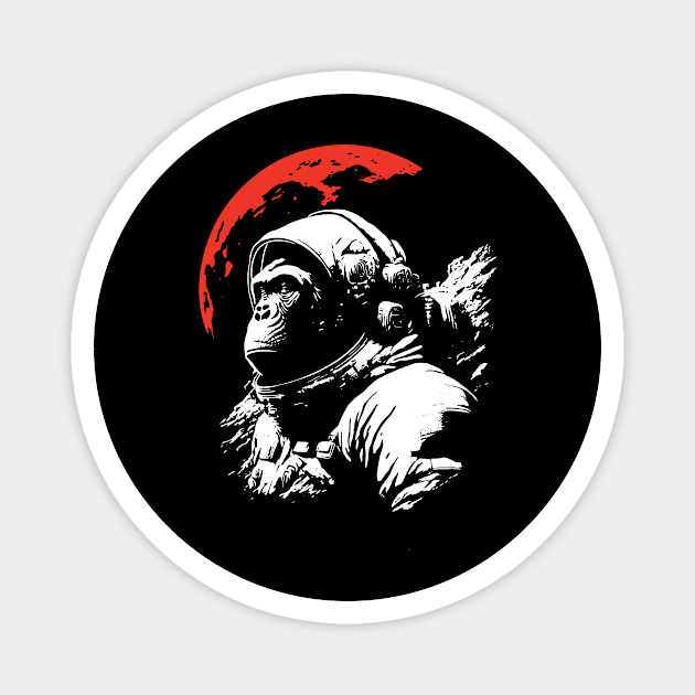 monkey the astronaut Magnet by lkn